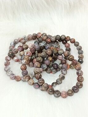 Purple explosion Alashan Agate Bracelet- #A026